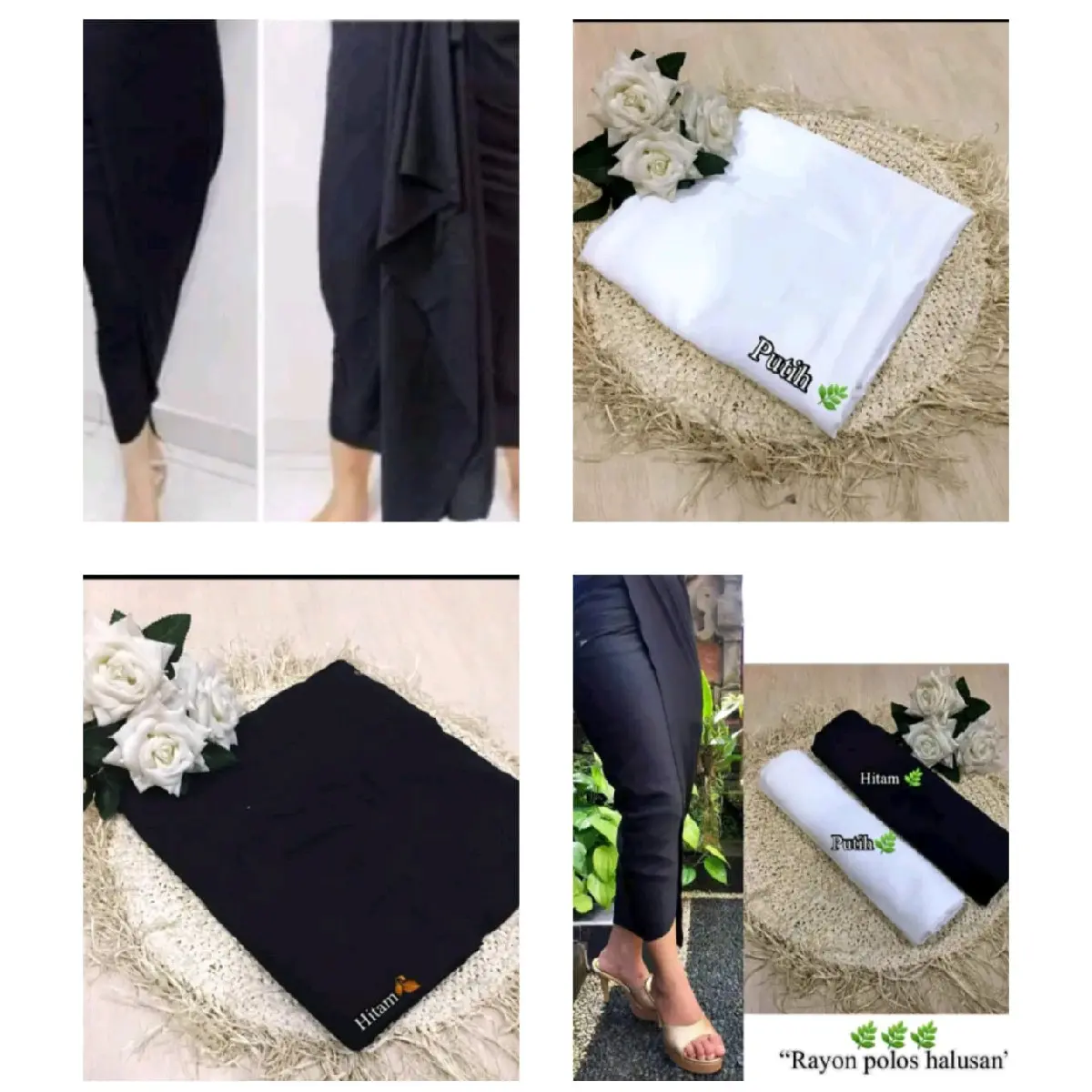 kamen rayon polos lembaran