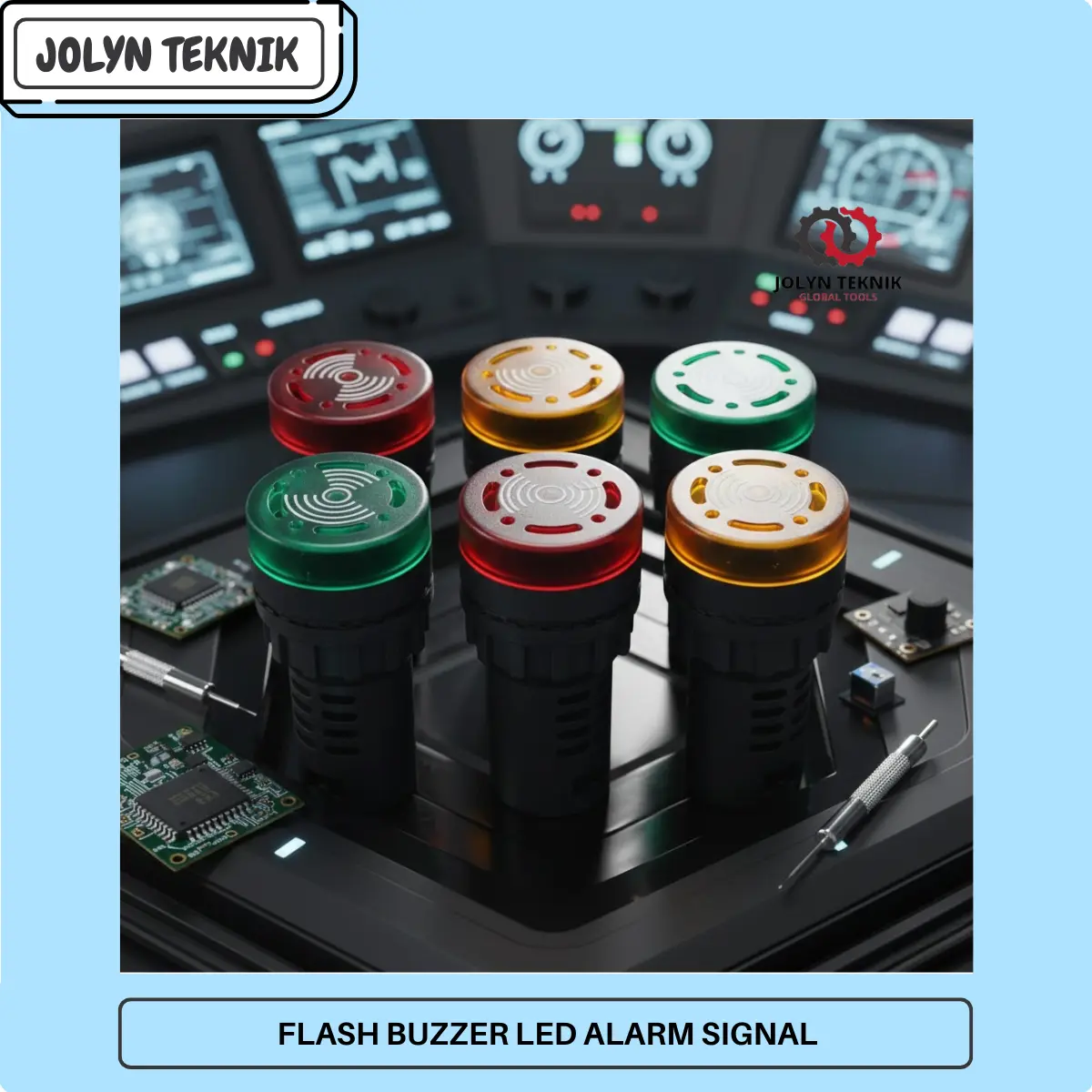 FLASH BUZZER LED ALARM SIGNAL BEEPER AC AD16-22 SM 12V 24V 220V 380V