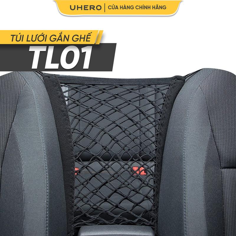 UHERO Túi lưới 3 ngăn gắn ghế ô tô TL01 co giãn Túi đựng da treo ghế ô tô TDN-01 tiện dụng chắc chắn phụ kiện ô tô