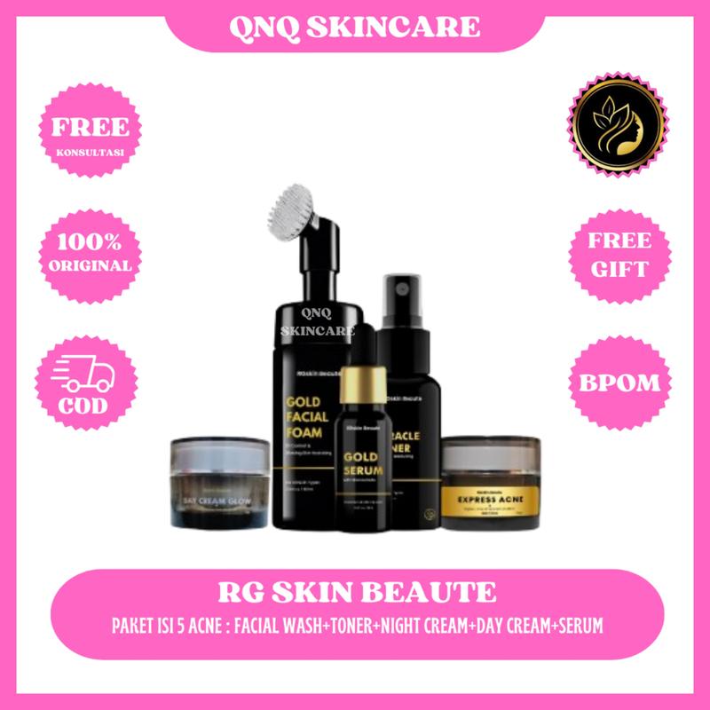 RGSKIN BEAUTE SKINCARE PAKET ISI 5 Facial Mencerahkan Wajah Muka Hitam Perawatan Memudarkan 2