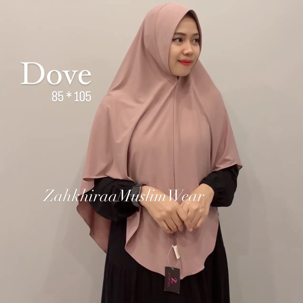 Hijab Instan Bergo Oval Pet Antem Zahkhiraa Kerudung Muslim Syari Wanita Khimar