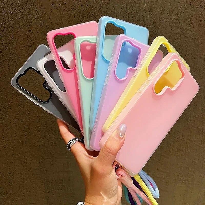 Ốp lưng điện thoại chất liệu jelly nhám 2 trong 1 với dây đeo cổ tay cho…