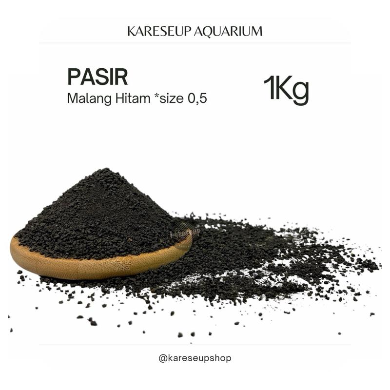PASIR MALANG (1kg) MERAH dan HITAM size 05/1/2 HIASAN DASAR AQUARIUM ...