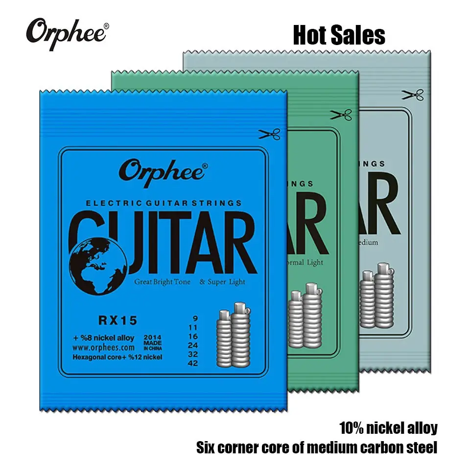 Orphee RX SET Senar GItar Elektrik Ukuran 9 10 11 RX15 RX17 RX19 RX15-C