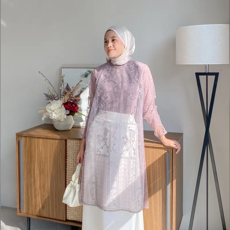 Jaara tunik | tunik brukat | lebaran kondangan ootd 5