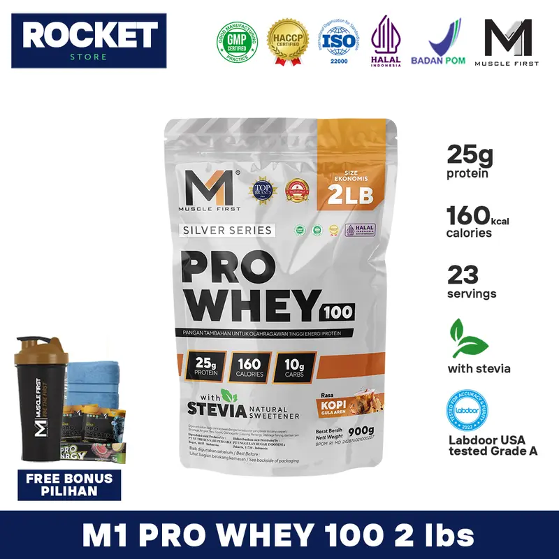 M1 Muscle First Pro Whey 100 2lbs Whey Protein 900gr 23 Serving 4
