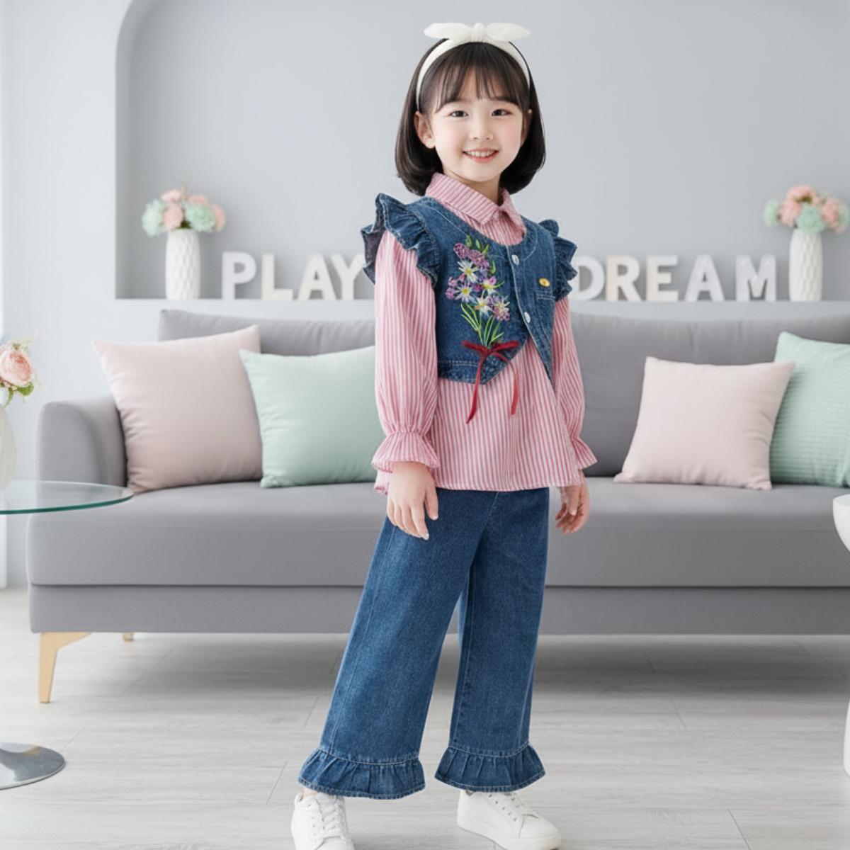 Setelan Nayyara Rompi Salur Lepas Jins Bordir Bunga + Pita merah anak Perempuan Usia 3 - 10 Tahun Model Nayyara Jeans Mix Katun salur Rompi Bordir Bunga Koreans Style Celana Jeans Usia 3 - 10 Tahun Set Bordir Love Model Korean Style terbaru Lebaran 2026 Setelan Nayyara Rompi Salur Lepas Jins Bordir Bunga + Pita merah anak Perempuan Usia 3 - 10 Tahun Model Nayyara Jeans Mix Katun salur Rompi Bordir Bunga Koreans Style Celana Jeans Usia 3 - 10 Tahun Set Bordir Love Model Korean Style terbaru Lebaran 2026
