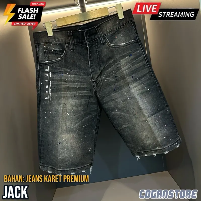 FREE PARFUM - Celana Jeans Pendek Karet HIGH QUALITY “ JS01 “ - COGANSTORE 5