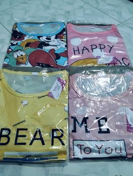 Product Review of Blackpink Daster Pakaian Wanita Baju Tidur Motif Kartun Oversize Korea Pendek Piyama Dress Dewasa 4017 from v**a 1