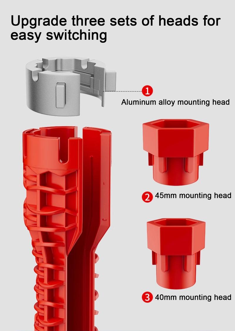 Product Introduction of Cờ Lê Đa Chức Năng, Cho Vòi Nước Nhà Bếp Và Bồn Rửa Gia Đình, Thiết Kế Tám Trong Một, Đai Ốc Lắp Đặt Rời, Dụng Cụ Hữu Ích Để Cố Định 3