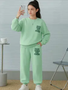 Oneset Anak Perempuan Celana Panjang Dan Baju Lengan Panjang Usia 3-15 Tahun