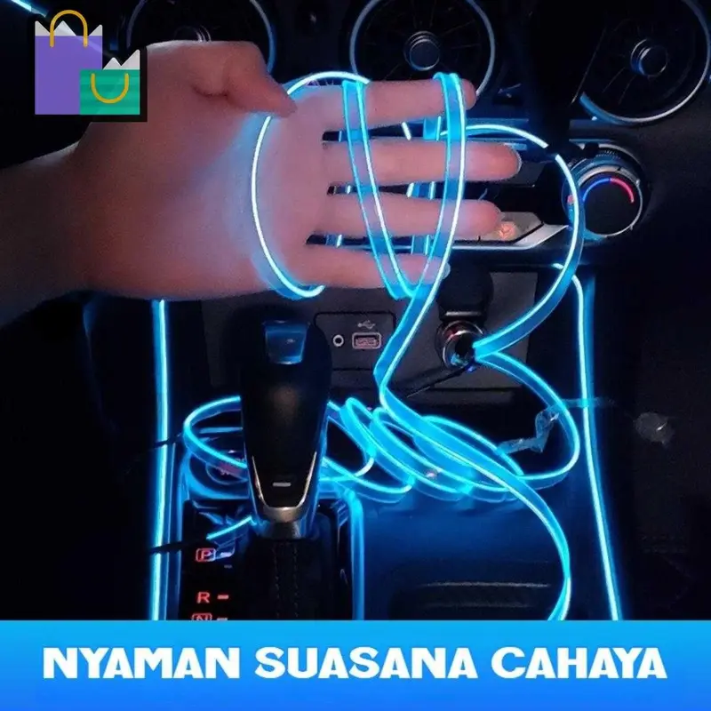 Lampu 6LED Dalam Mobil Touch Light Lampu Sentuh USB Lampu Hias Mobil Lampu Baca Lampu Sensor Gerak Otomatis 5V Car 7