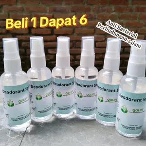 PAKET ISI 6 PCS Natural deodorant tawas spray qolift