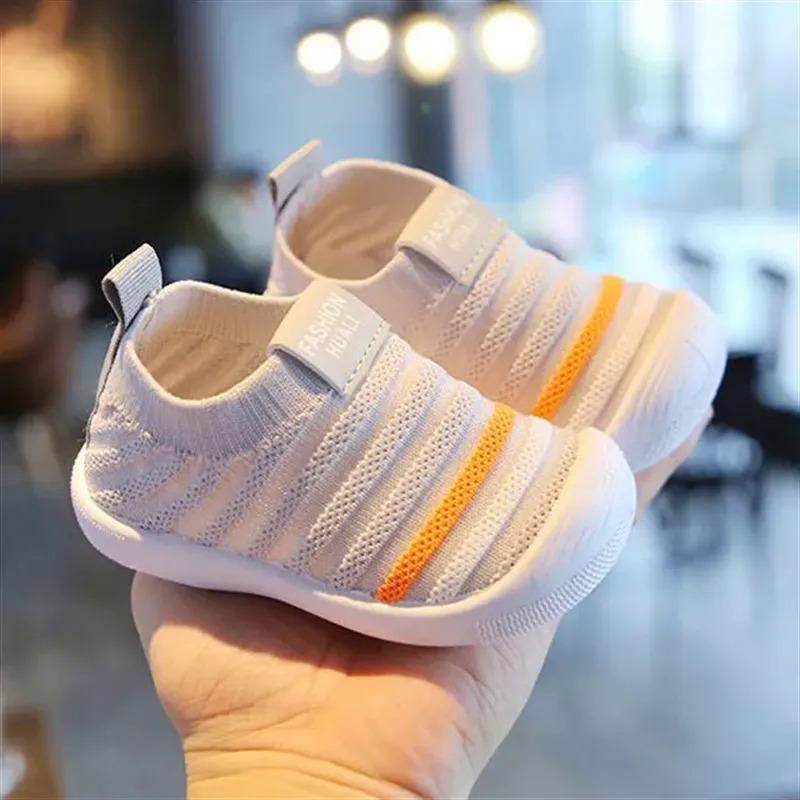 Product Introduction of Anti-skid toddler shoes, comfortable for kids and babies, for girls and boys, solid color, fashion, breathable mesh shoes, soft soles, lightweight shoes, shoes socks, for 0-2 years soft sole shoes 13