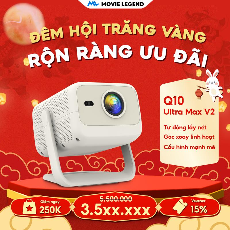 [ DÙNG THỬ 15 NGÀY ][ HN1 ] Máy Chiếu Q10 Ultra Max Version 2 - Máy Chiếu Movie Legend, Hỗ Trợ Full HD