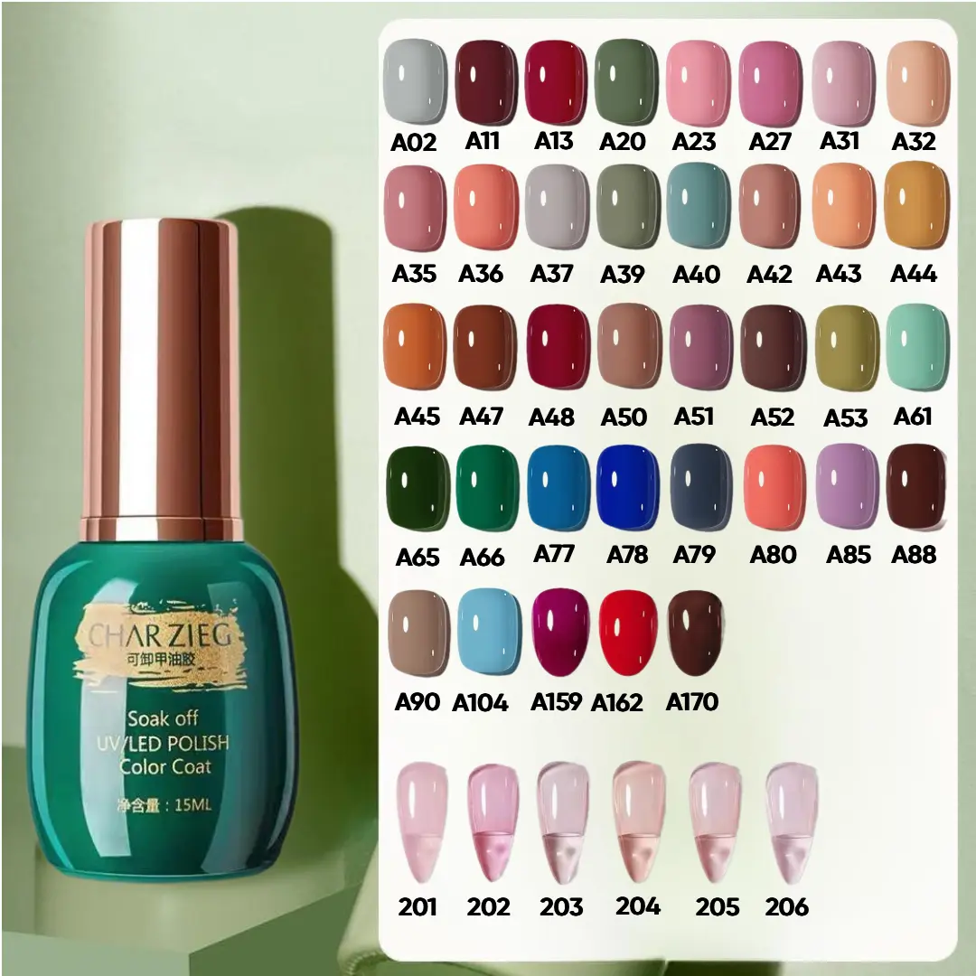 CHARZIEG Kutek Gel Nail Polish Uv Led Soak Off 15 ml