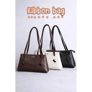 Ribbon Bag New Collection Tas Wanita Murah Berkualitas Dengan Pilihan Warna mahogany ivory Hitam