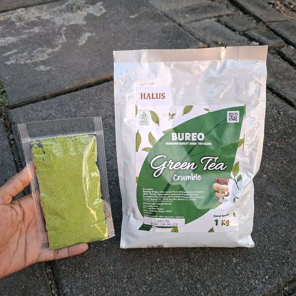 Bureo Crumb 50gram REPACK Teh Hijau Red Velvet Topping untuk Kue dan Camilan Food