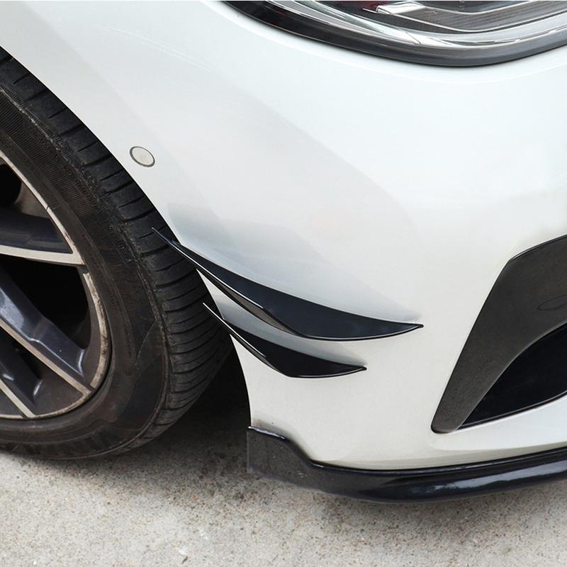 Product Introduction of Universal Car Spoiler Canards Kit Auto Front Bumper Lip Splitter Valence Stickers Body Anti-Collision Diffuser Exterior Soft Rubber Decorative Accessories 31