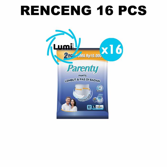 Gambar Parenty Popok Celana Dewasa Renceng Sachet M L XL 16+16pcs - M16+16pcs    dari Lumibebe Kota Administrasi Jakarta Selatan 3 Tokopedia