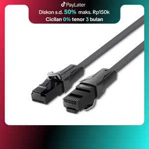 Vention IBA Kabel Lan RJ45 Cat6 Cat.6 Flat Gigabit UTP Black