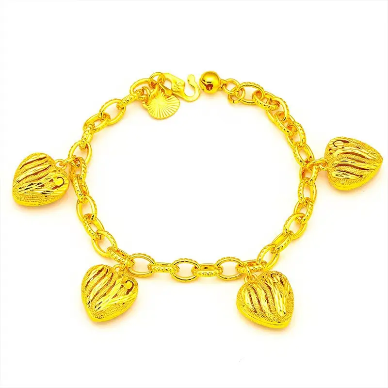 Sand gold heart hollow bracelet; Fashionable hot style