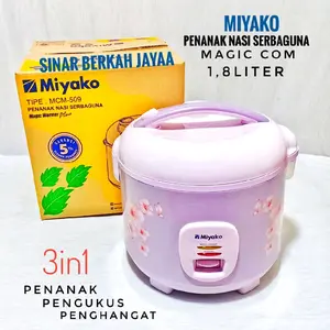 MIYAKO Magic Com Penanak Nasi 1,8 Liter mcm509 Rice Cooker 1,8 Liter Anti Lengket