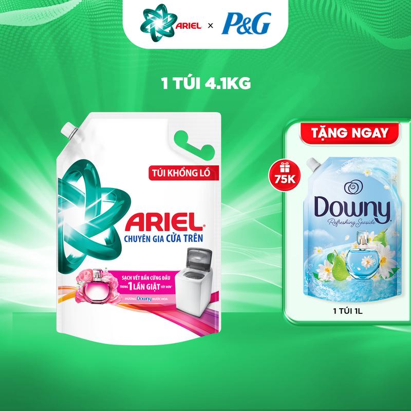 [Mua 1 tặng 1] Nước giặt Ariel cửa trên & cửa trước 3.7kg - 4.1kg các mùi hương nước hoa tặng Nước xả Nước xả vải Downy nước hoa thơm ngát nhiều mùi hương 1L