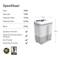 Gambar PANASONIC MESIN CUCI 2 TB NA-W76BBZ4H Kapasitas 7 Kg dari Atakrib Elektronik Yogyakarta Kab. Sleman 4 Tokopedia
