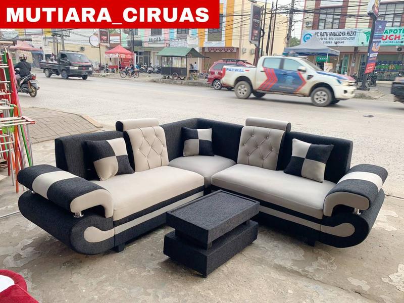 Sofa L Minimalis / Sofa Ruang Tamu (Free Ongkir Serang Banten) 1