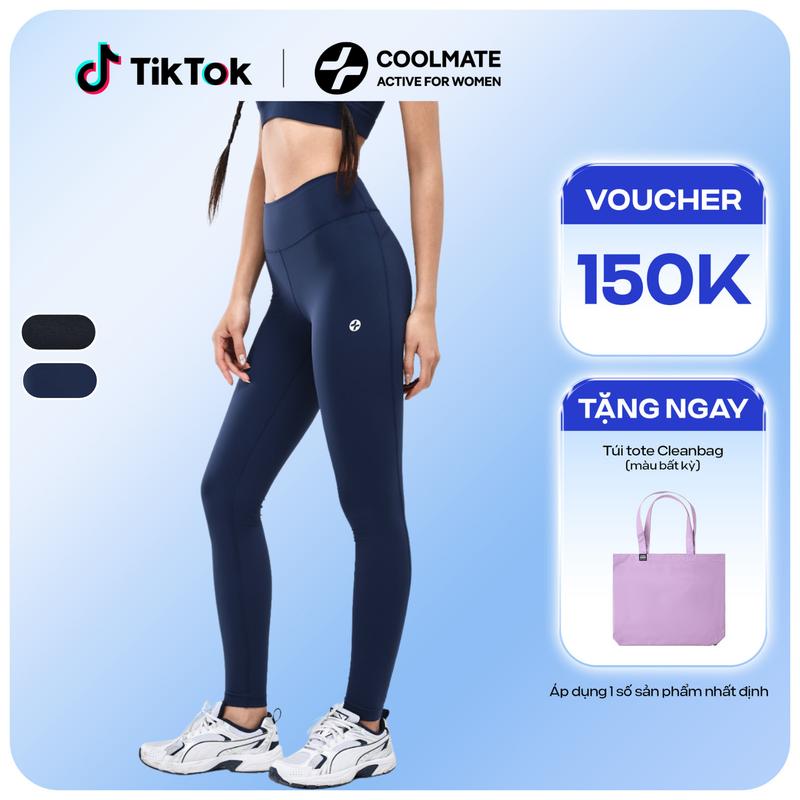 [Outlet không đổi trả] Quần Legging thể thao nữ tập gym yoga chạy bộ Coolflex Every Day Active nhẹ, mềm mịn thoáng mát, co giãn 4 chiều, cạp cao nâng đỡ tốt - Coolmate Active For Women