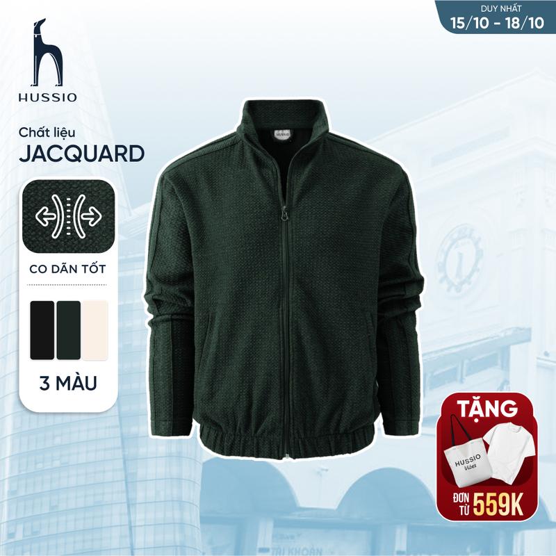 Áo khoác nam DYNAMI vải Jacquar Knit dày dặn, trẻ trung, năng động - HUSSIO