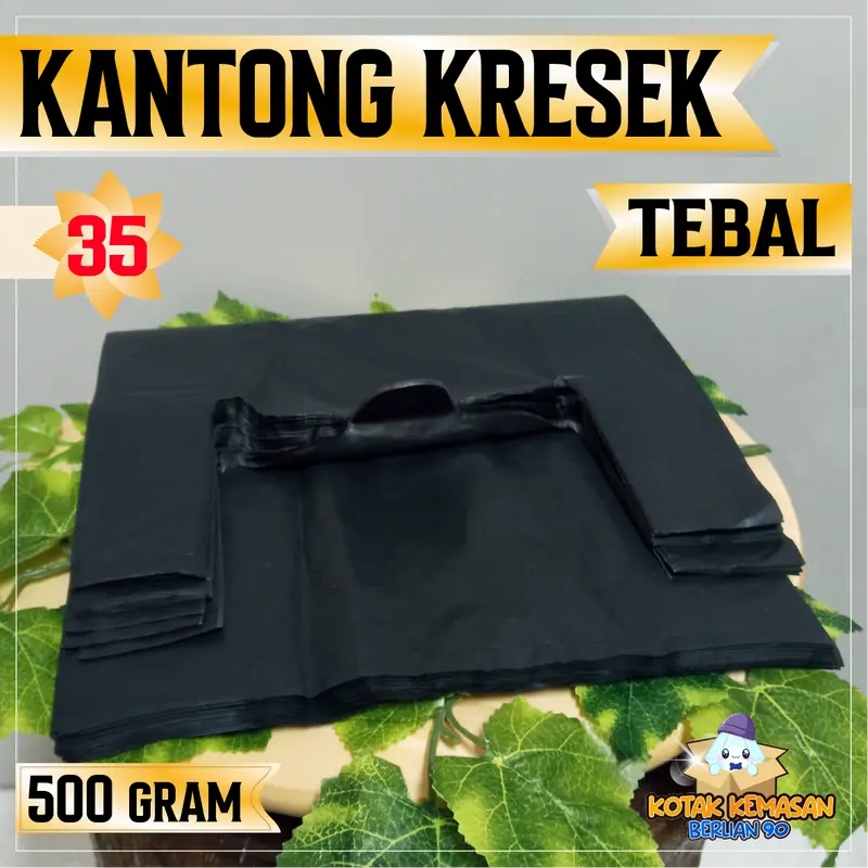 Isi 500 Gram Kantong Kresek Hitam Jumbo uk 50 kantong plastik kresek tebal hitam 4