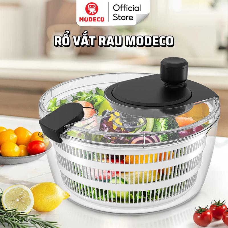 Rổ Quay Rau Modeco - Giải Pháp Làm Khô Rau Nhanh Chóng Tiện Lợi Nhanh Khô. Hàng Chính Hãng Mẫu Mới 2025