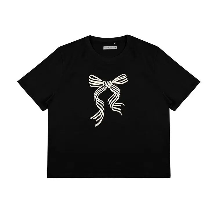 Greenlight Women's T-Shirt Short Sleeve Regular Fit Ribbon Eriko