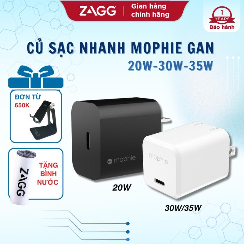 Sạc nhanh PD 20W/30W/35W Mophie - USB-C chính hãng dành cho ip/tablet táo Phone