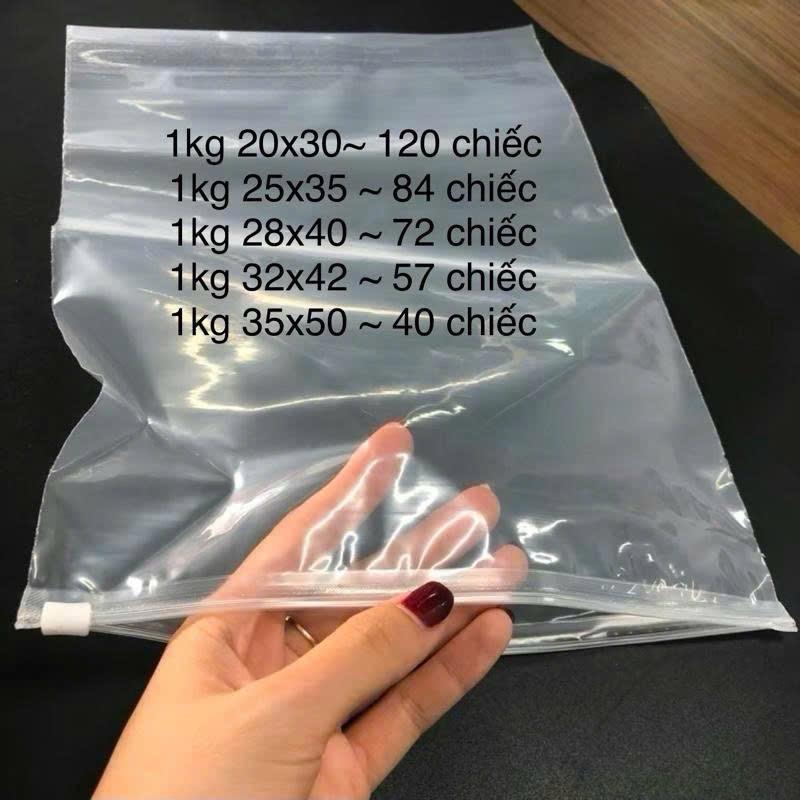 Túi zip có khoá kéo màu trong suốt, đựng quần áo, dầy dép thời trang, đồ gia dụng