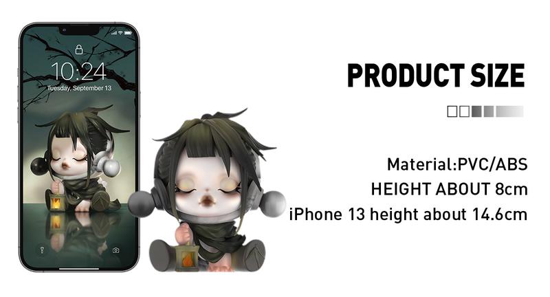 Product Introduction of POP MART，SKULLPANDA The Ink Plum Blossom Series Figures Blind Box, Mystery Box, Collection Toy, Action Figure, Popular Gift，Collectible Figure, Decoration 3