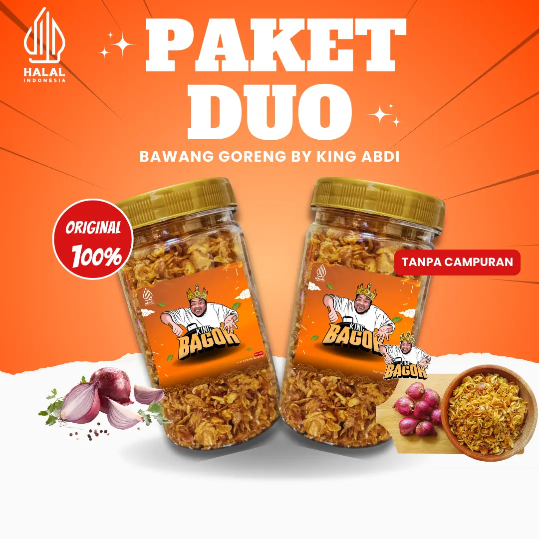Bawang Goreng King Abdi - Rajanya Bawang Goreng 2 Toples