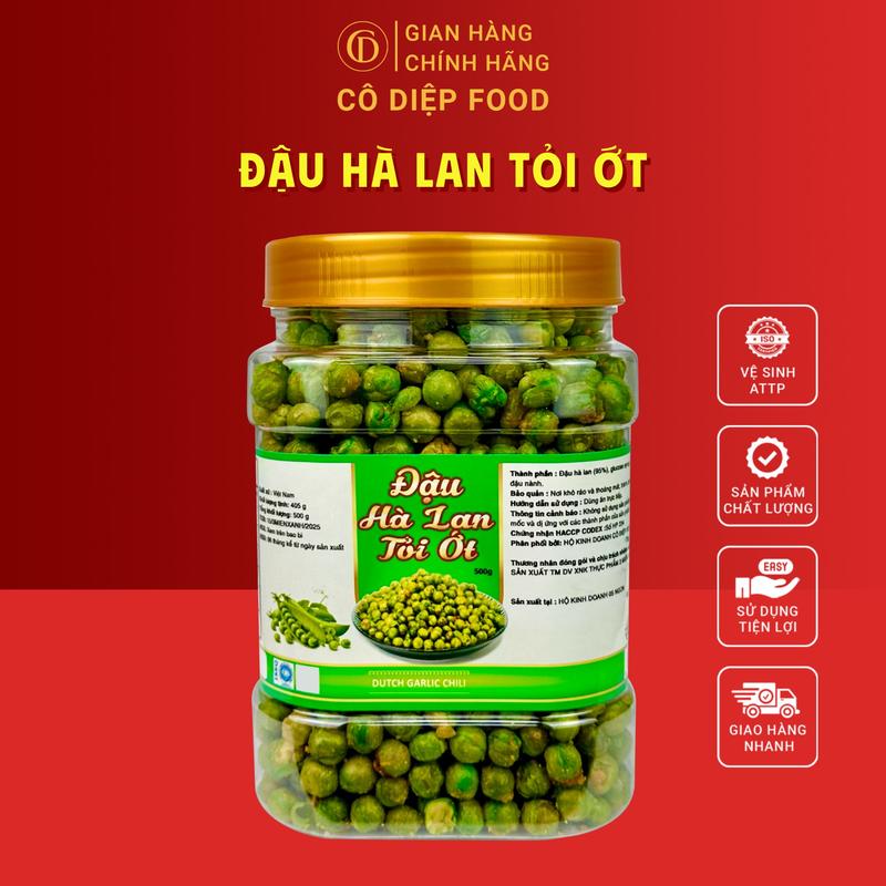 Đậu Hà Lan Tỏi ớt, Đậu Hà Lan Mix 5 Vị - Lon 450Gram/ Hũ 500Gram