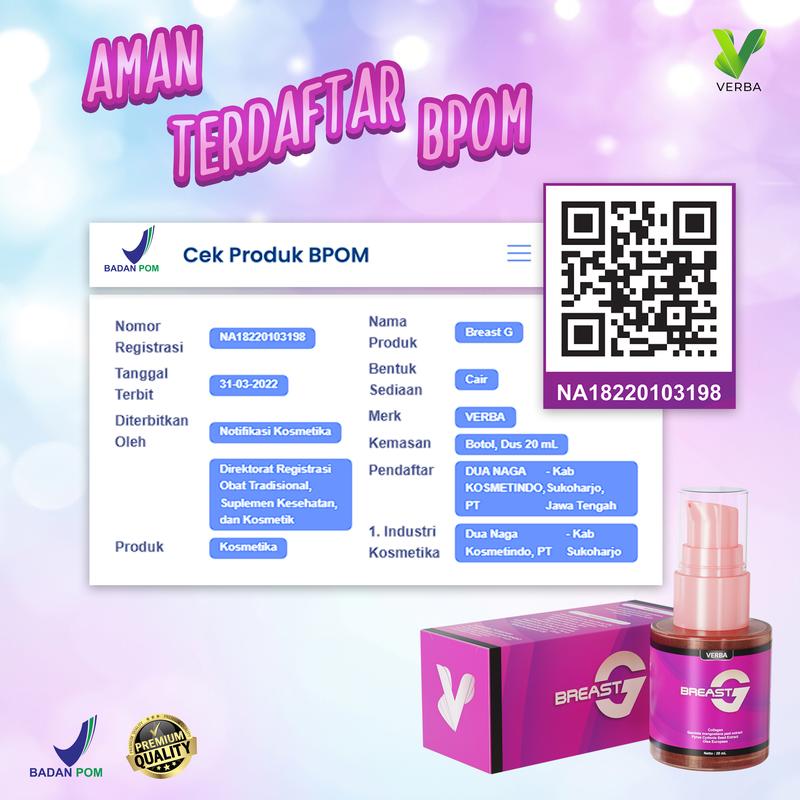 Breast G Serum Perawatan Payudara Mengangkat Mengencangkan isi 20ml Bebas Silikon 2
