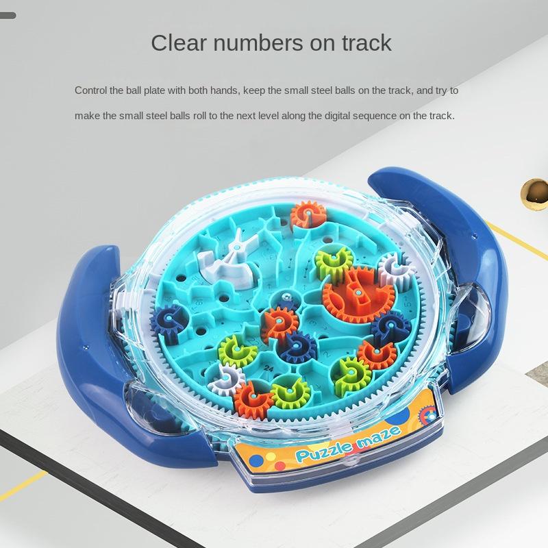 Children's Puzzle Gear Maze Disk Maze Ball Challenge Intelligence Ball Ball Ball Movement Brain Concentration Training Palm Toy 3