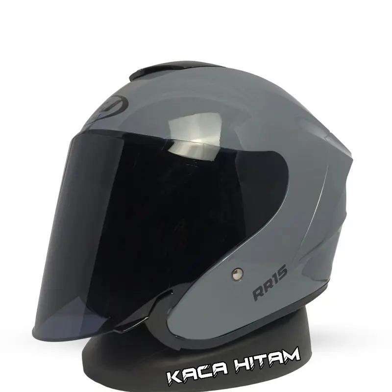 Helm Half Face Mla Kyroz II Solid Grey Dof Kaca Hitam/Helm Half Face Pria Wanita Dewasa SNI Motorcycle 5