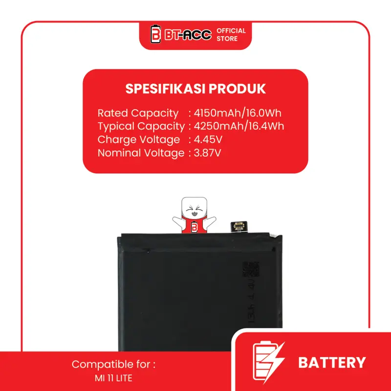 BT-ACC BP42 Battery Baterai Battre For Xiaomi Mi 11 Lite