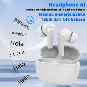 TWS AI Original TWS Headset Bluetooth Nirkabel Bluetooth 5.3 Earphone Earbud Olahraga Headset Musik Sentuh Cerdas Untuk Semua Ponsel Pintar