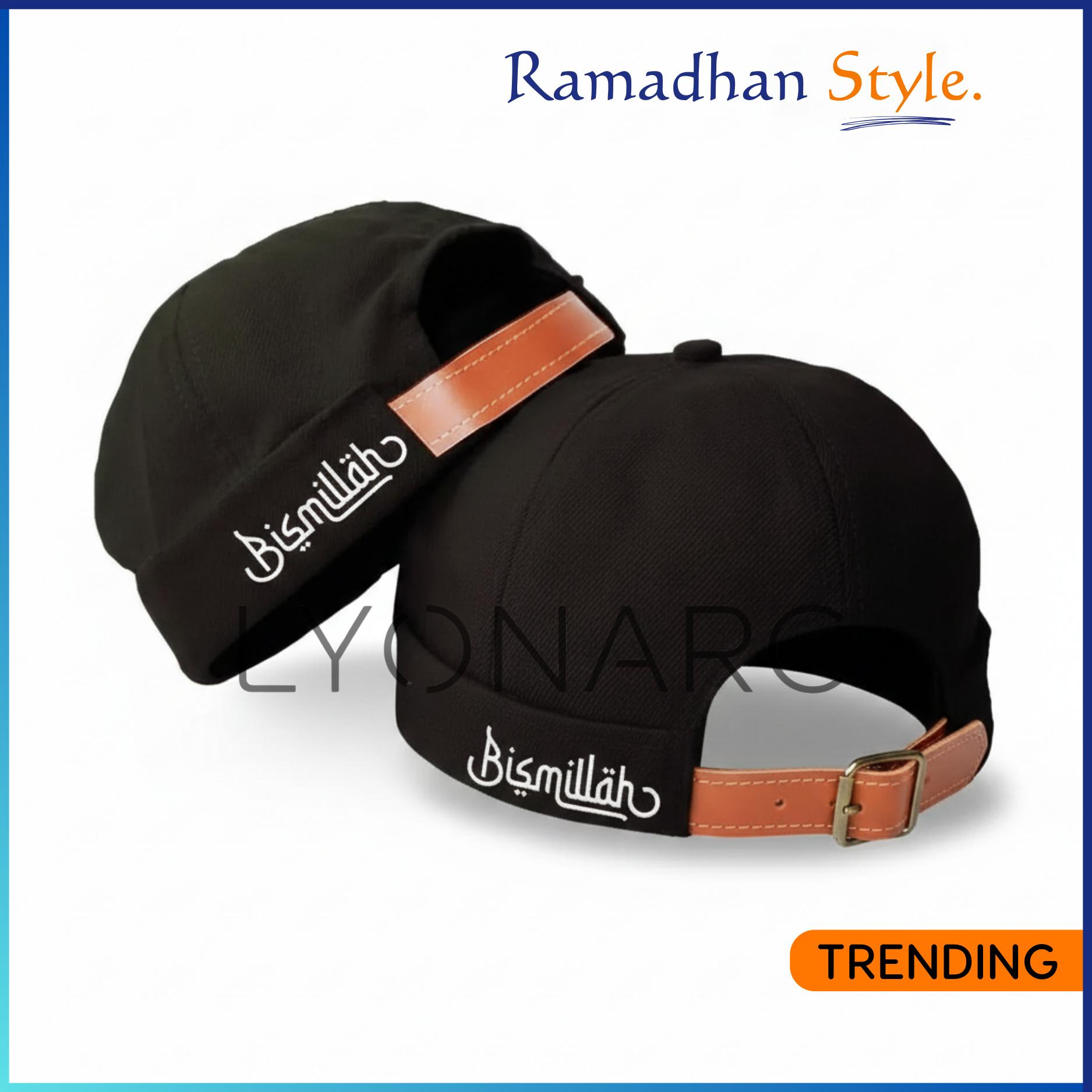 LYONARC Peci Miki Hat Pria Dewasa - Topi Peci Kopiah Muslim Mikihat Motif Kaligrafi Peci UAS Miki Hat - Peci Pria Songkok Sholat