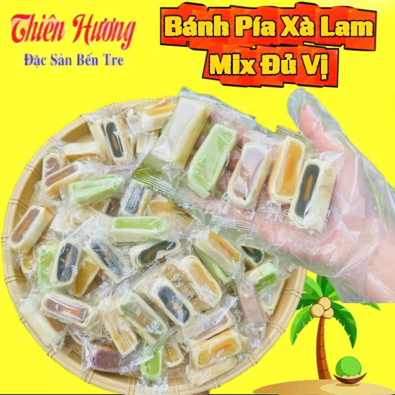 Bánh Pía Xà Lam Mix Vị Đậu xanh Lá dứa khoai môn mè đen