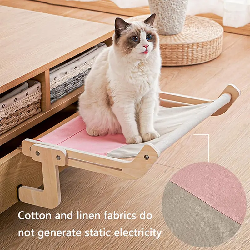 Tempat tidur kucing gantung,tempat tidur gantung,anjing kucing,tempat tidur kucing kayu solid 2
