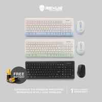Gambar REXUS KM10 New Combo Wireless - Office Keyboard & Mouse Wireless - Gradation Green dari Techno Computer Bali Kota Denpasar 2 Tokopedia