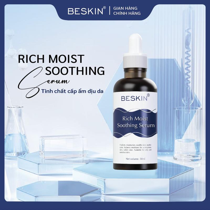 [BE-01] TINH CHẤT CẤP ẨM DỊU DA PHỤC HỒI DA CHO DA DẦU MỤN "RICH MOIST SOOTHING SERUM" - Dung Tích: 50ml - Thương Hiệu: Beskin - Skincare Chăm Sóc Da Làm Đẹp Da Dưỡng Ẩm Da Nữ Women